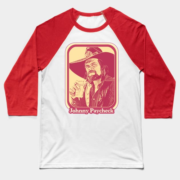 Johnny Paycheck / Retro Style Country Artist Fan Design Baseball T-Shirt by DankFutura